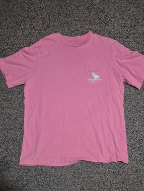 Vineyard Vines Pink Short Sleeve Pocket Tee For Happy Hour
